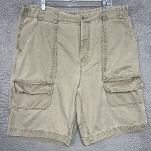 VTG GAP Khaki Shorts Men's 42‎ x 10.5 Beige Cargo Distressed Extra Long Pockets